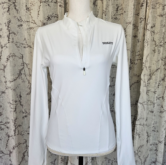 Diosa Fit Hourglass Jacket/Long Sleeve Athletic Top - White - Picture 3 of 10